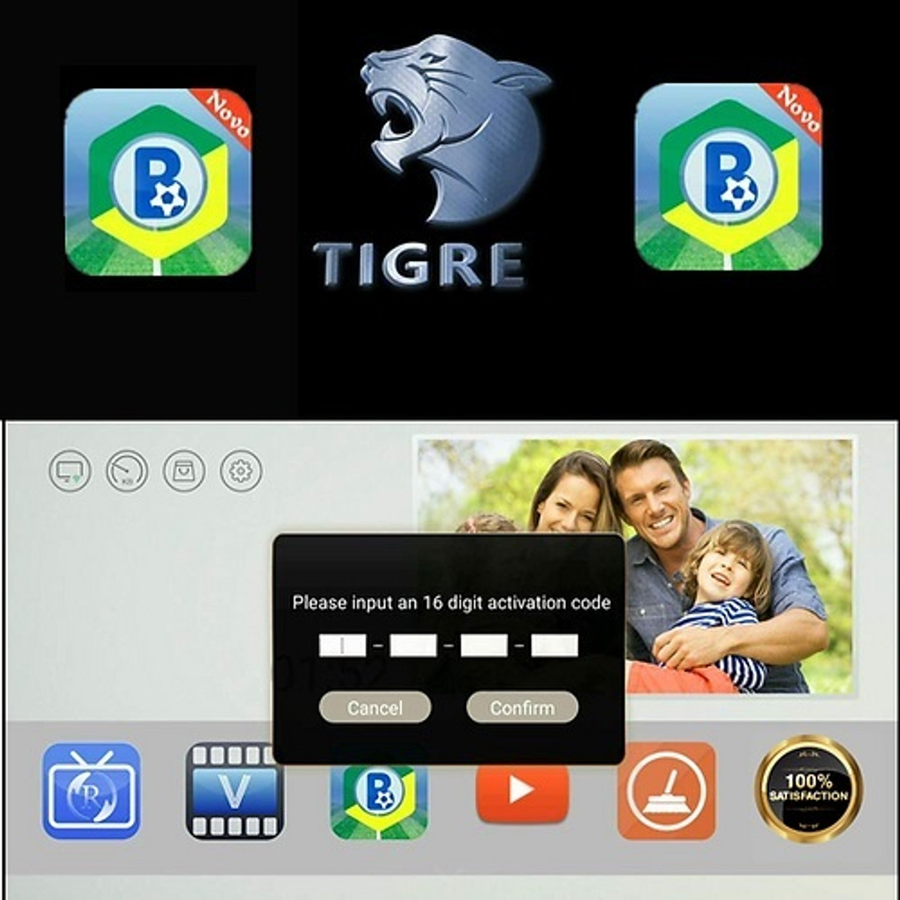 CODIGO TIGRE 1,2,3 TG Stick, IP-TV6 - BR TV